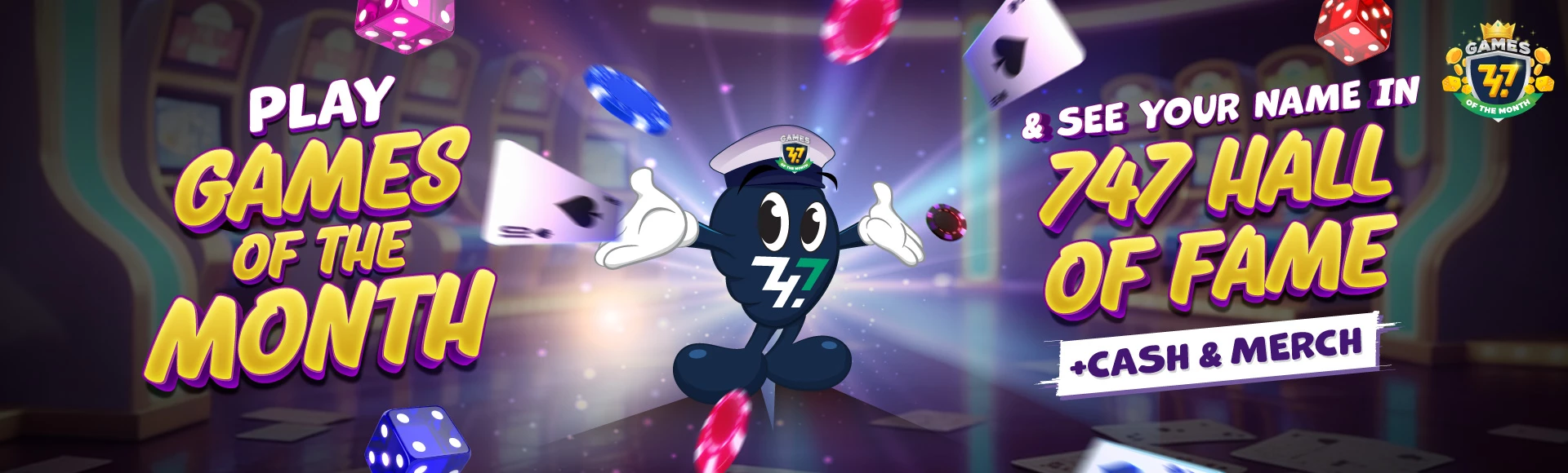 Games of the Month 2026 promotional banner - 747 Live casino